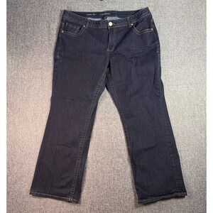 Lands End Original Fit Modern Waist Boot Leg Jeans Women's | Size 22 | Dark Wash